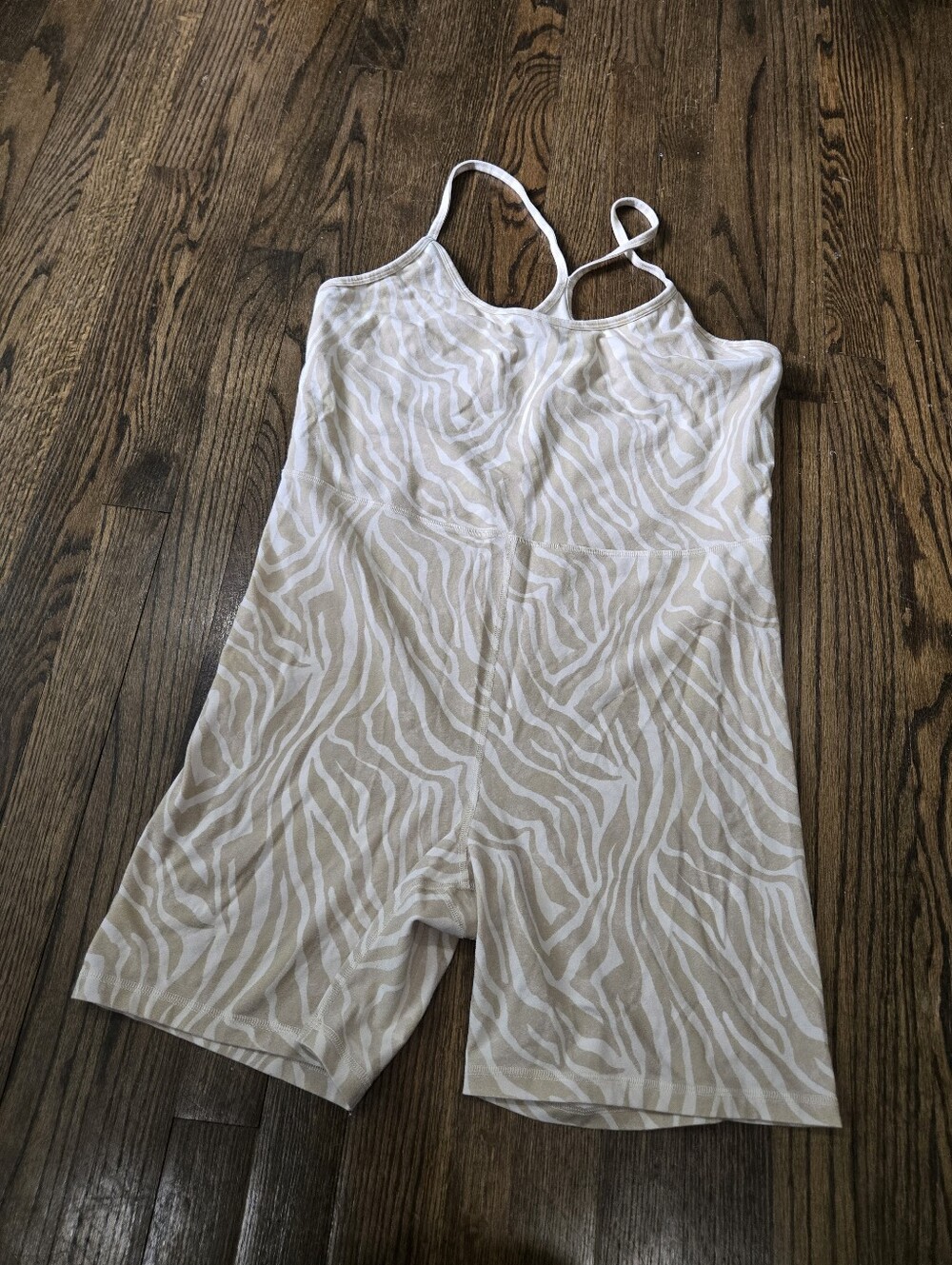 Old Navy Women’s Zebra PowerChill Racerback Athletic Romper Unitard Size XL